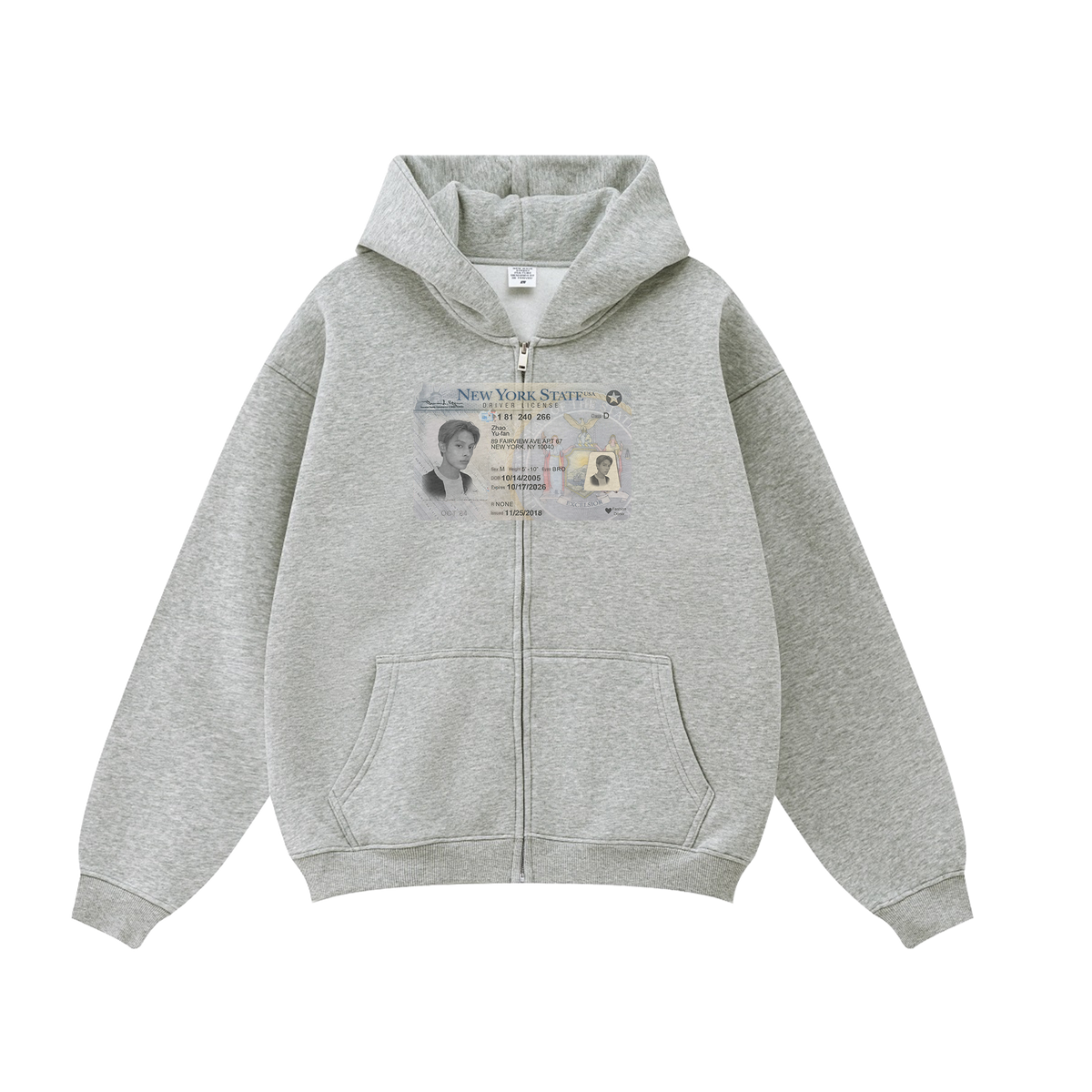 "James" Gray Zip-Up